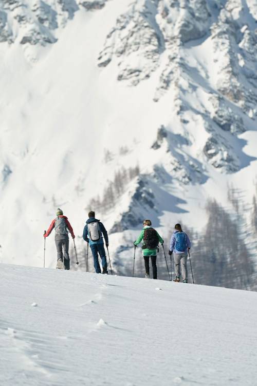 Snow hike in Hinterstoder as an incentive program of the TRIFORÊT alpin.resort.